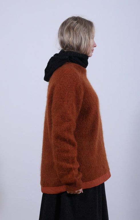 Mohair Wool Sweater Orange