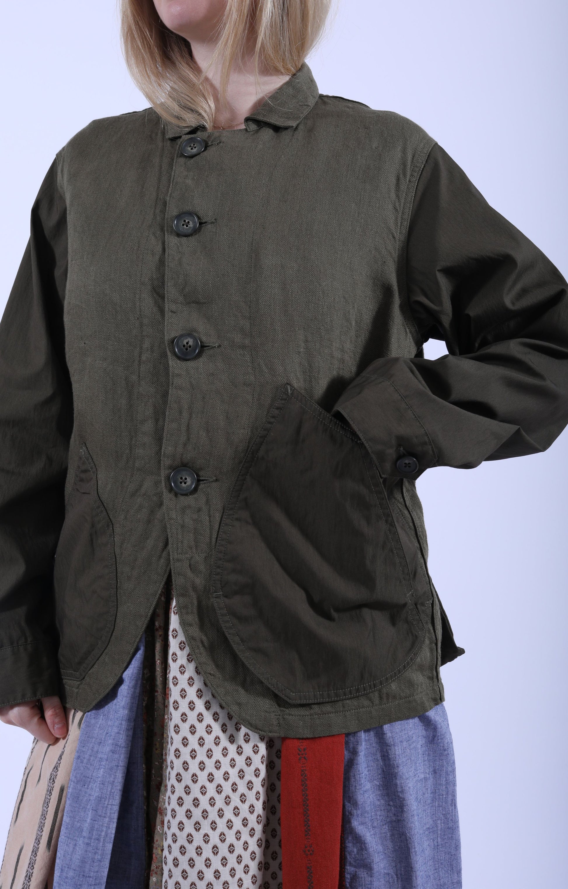 Linen x Gabardine RINGOMAN Khaki