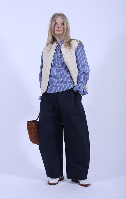 Sophie Shirt French Blue/Ecru