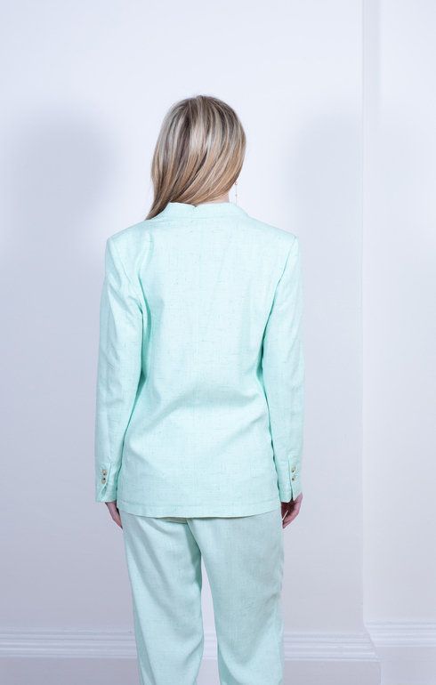 Tweed Silk Jacket Mint