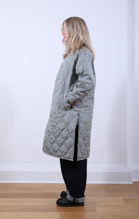 Military Crew Neck Down Coat- D.Sage