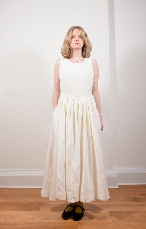 Apron Dress Ecru