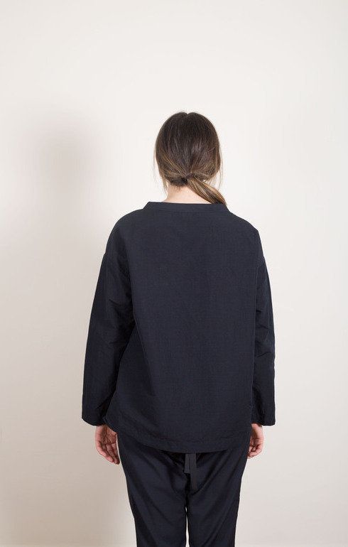 Long Sleeve Big T-Shirt Navy Black