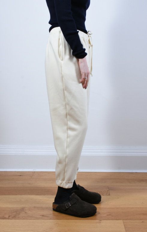 Cuffed Sweat Pants Natural