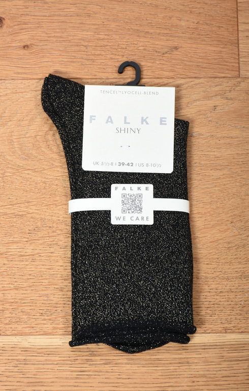 Shiny Sock Black Glitter