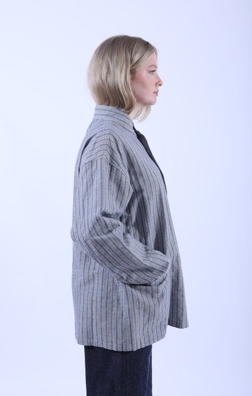 Pullover Work Shirt Jacket Blue