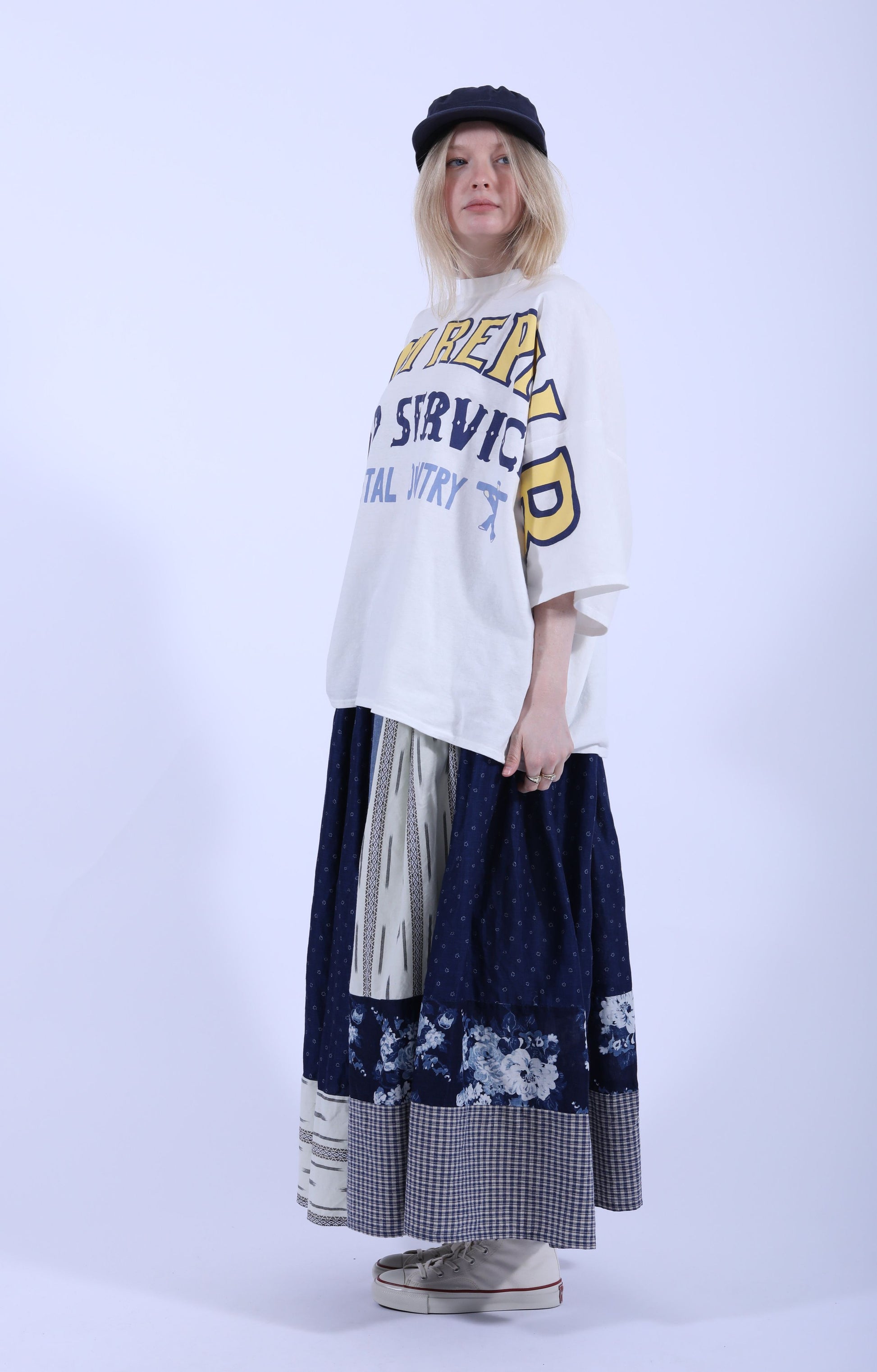 Jersey Huge-T (DENIM REPAIR) White