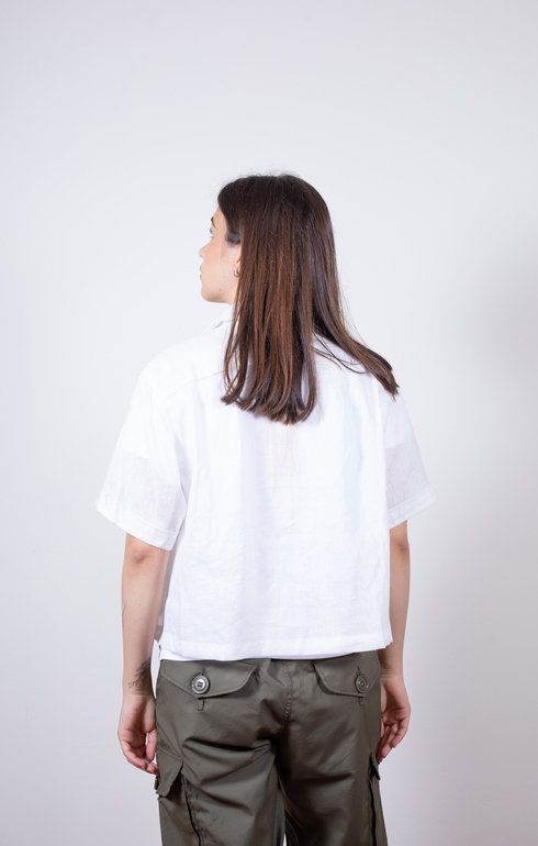 Cropped Vacation Shirt LT Linen White