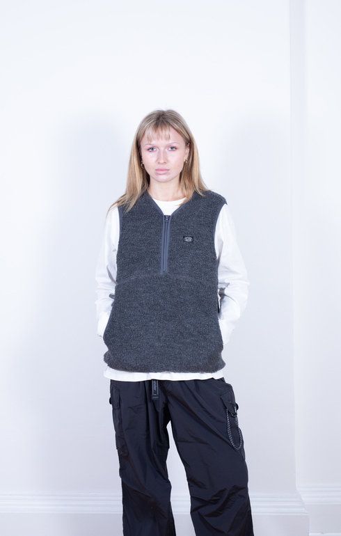 Wool Fleece Vest Charcoal