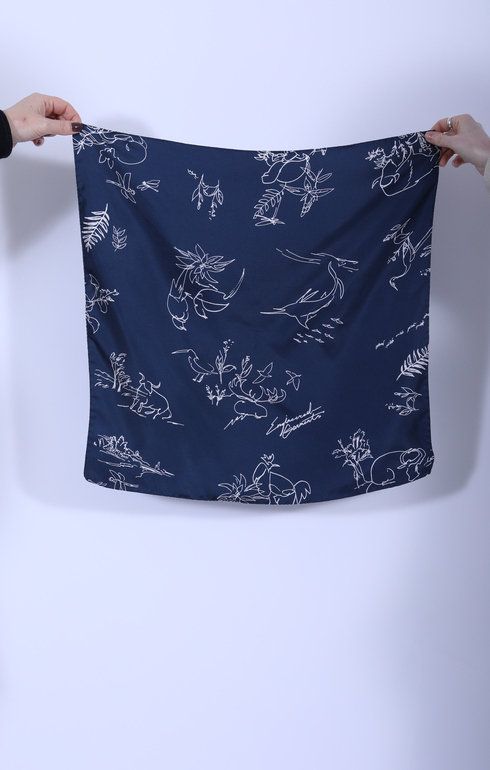 Neckerchief Silk Animal Navy