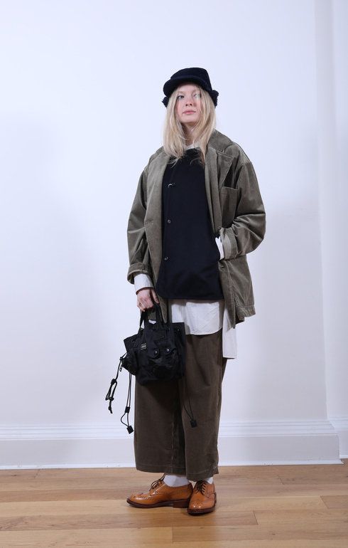 Double Breasted Sack Jacket Sage
