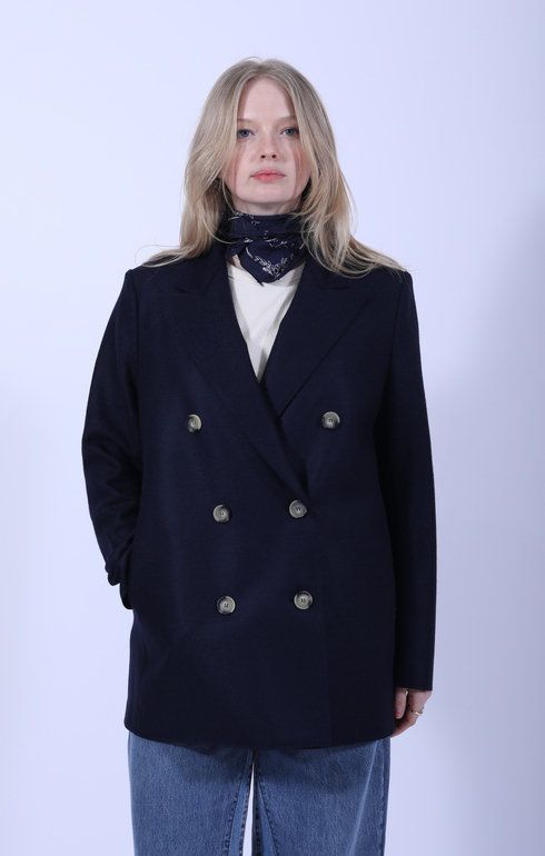 Slouchy Peacoat Navy Blue