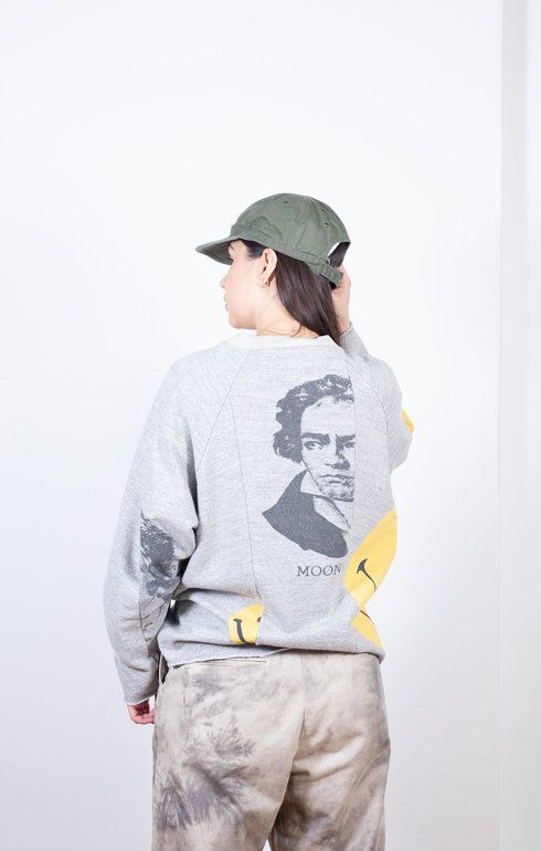 Top Fleece Re-Construct BIG SWT Grey