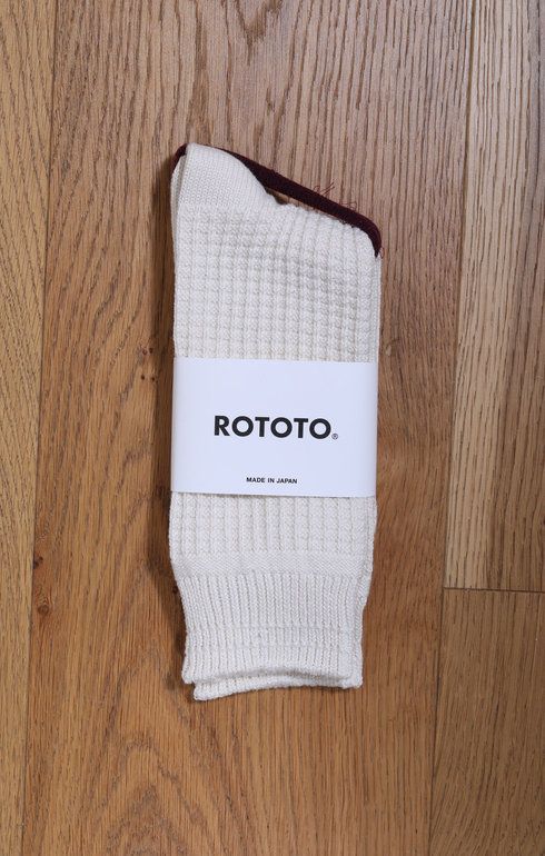 Cotton Waffle Sock Raw White