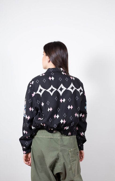Rayon Twill AINU MOSIR Drizzler JKT Black