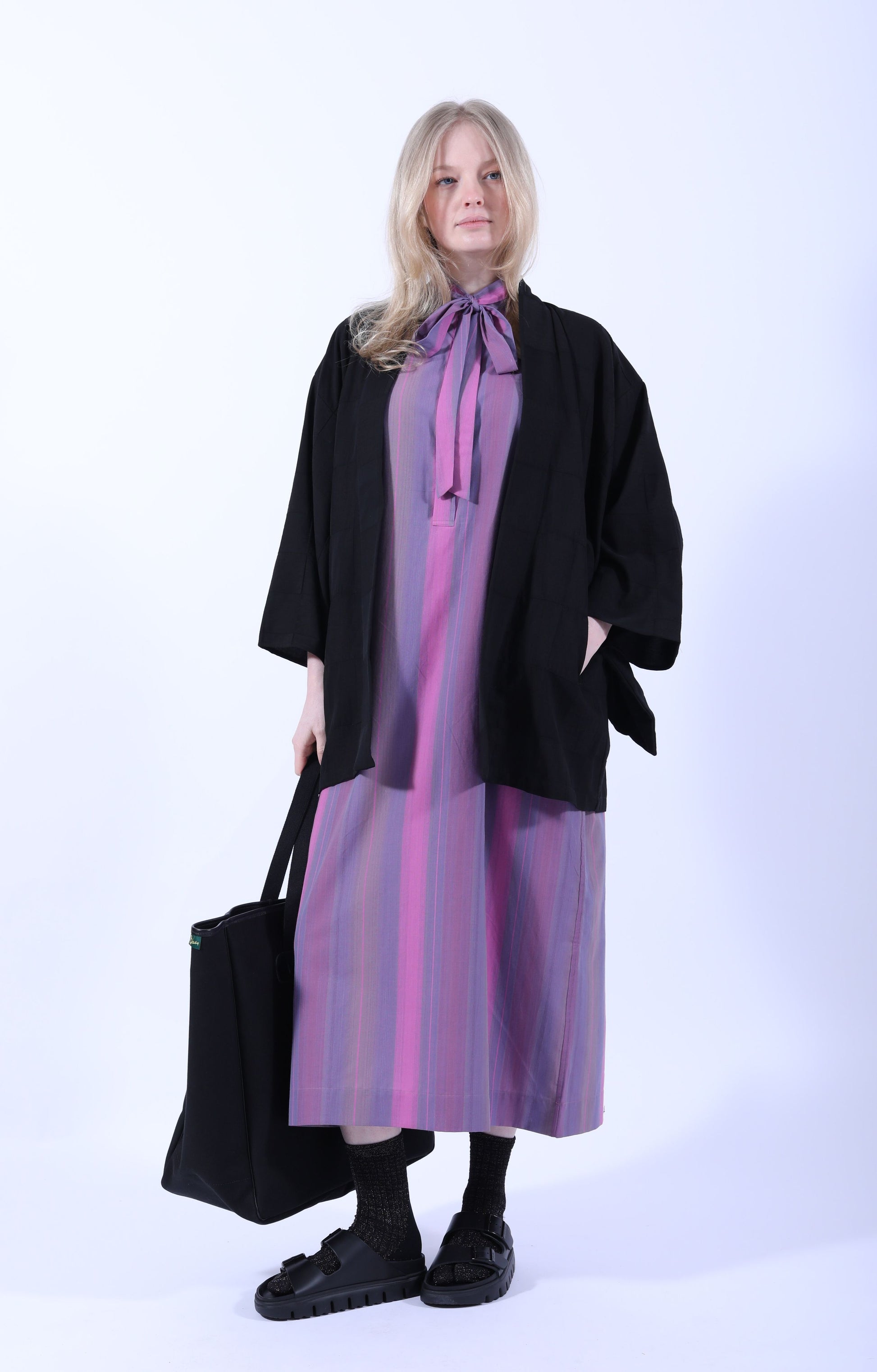 Ascot Collar Dress Pink