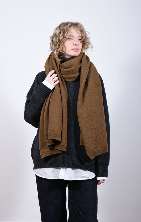Selvedge Rib Scarf Corteccia