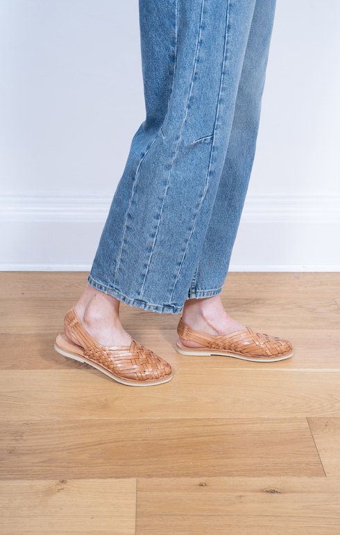 Maria Woven Slipper Tan