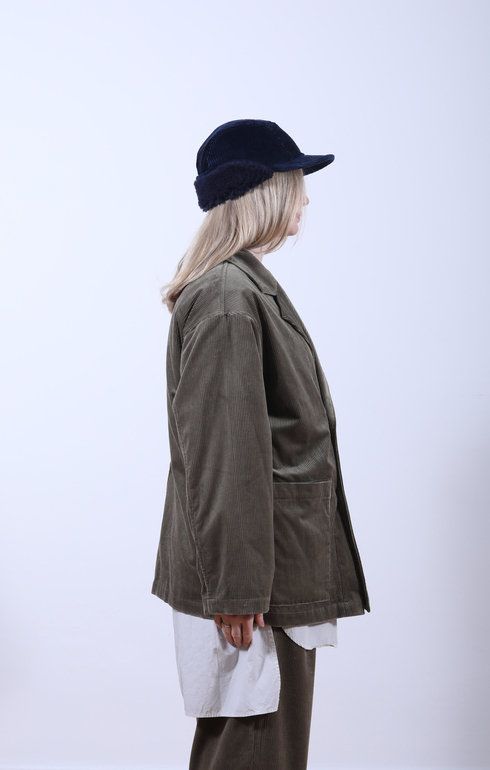 Double Breasted Sack Jacket Sage