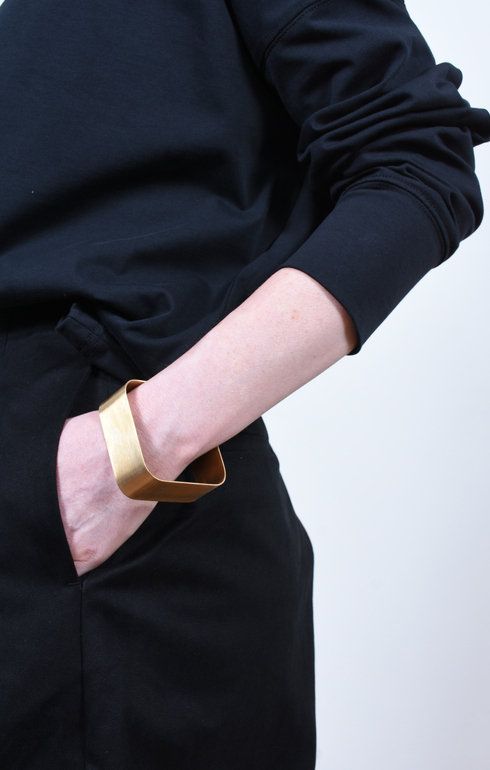 Heavy Bronze Square 25mm Bracelet