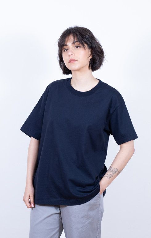 Asymmetric Fit T Mid Weight Navy
