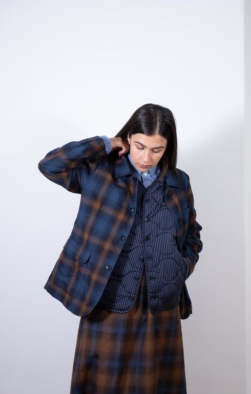 Shirt Collar Jacket - Navy