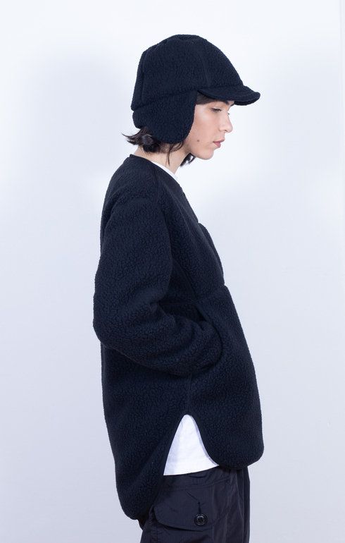 Thermal Boa Fleece Pullover Black