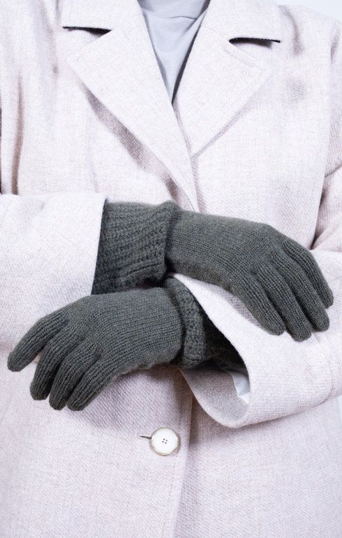 Ribbed Cuff Gloves Loden