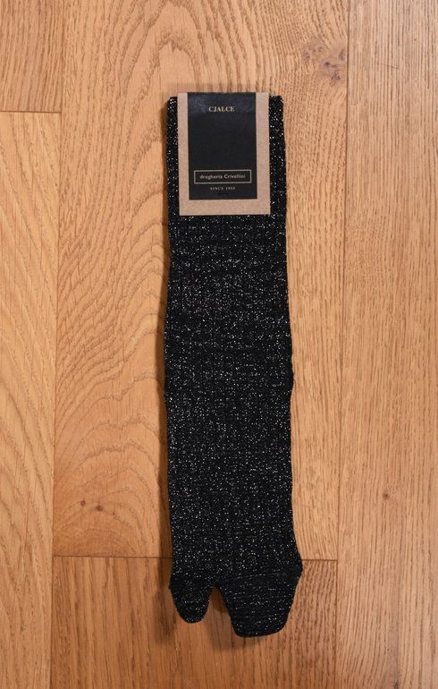 Tabi Socks Black Lurex