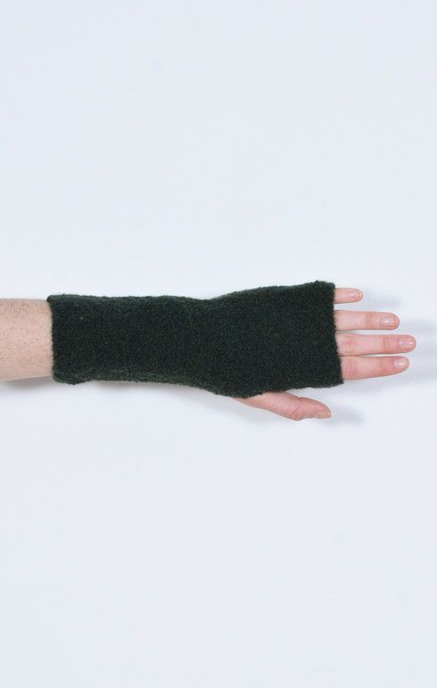 Seamless Wool Hand Warmer D. Green