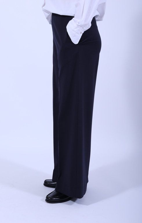 Flared Trousers Techno Navy Blue