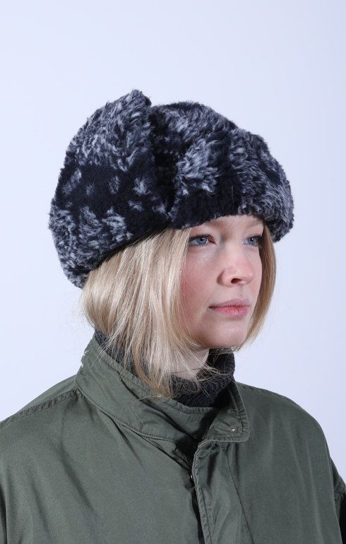 Boa Aviator Cap Bandana Jacquard Navy