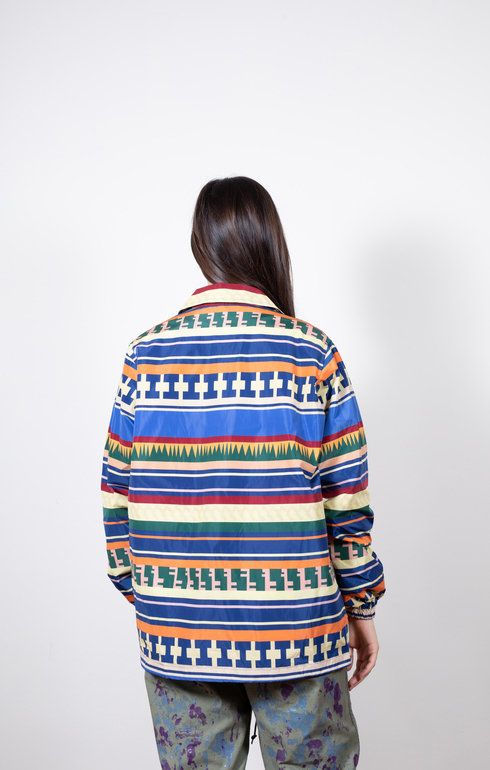 Coach Jacket Poly Taffeta/Print Blue