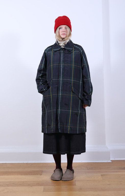 Fly Front Raglan Sleeve Coat Navy