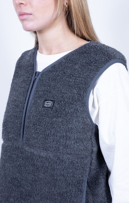 Wool Fleece Vest Charcoal