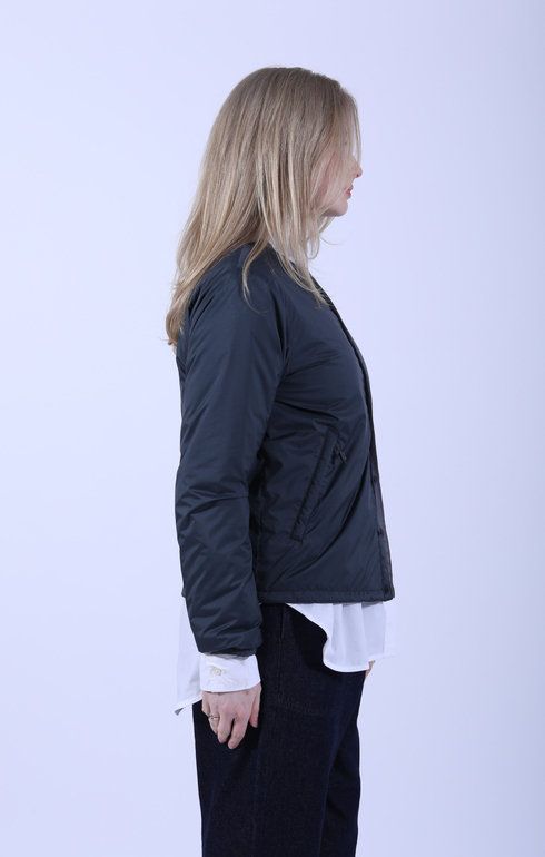 Insulation Collarless Jacket Steel Grey