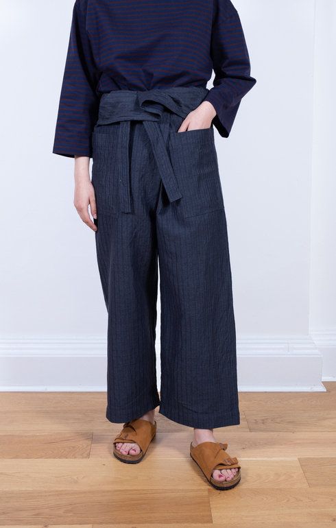 Thai Pants Herringbone Navy