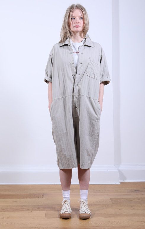 Half Sleeve & Shorts All-In-One Grey/Beige