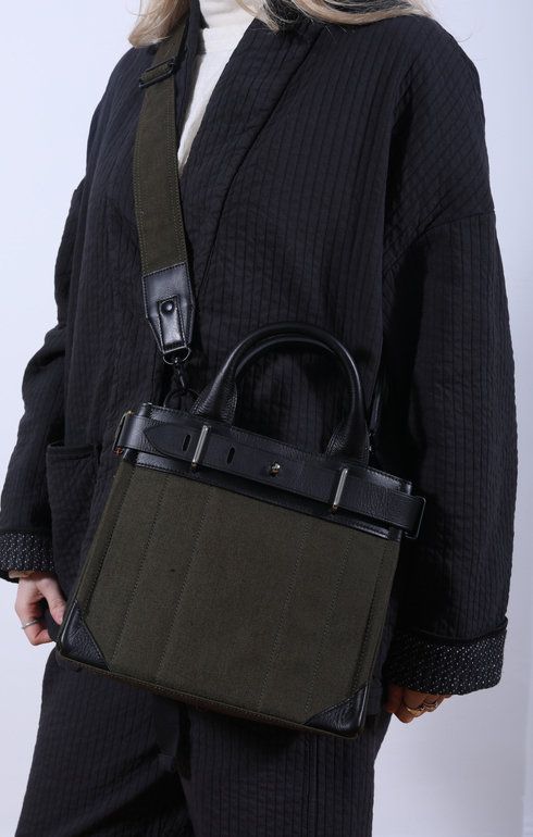 Fork 2Way Tote Bag Olive (S)