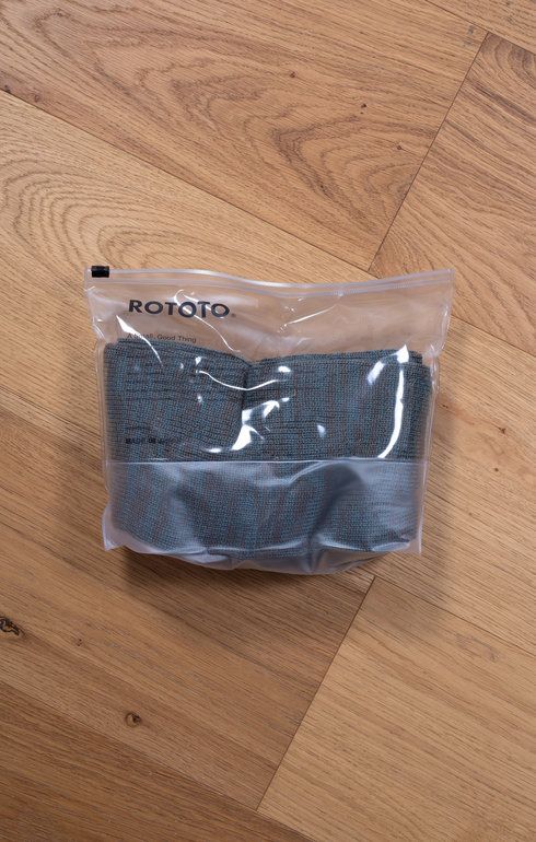Rototo Sock Stole Scarf - Light Blue/Mocha
