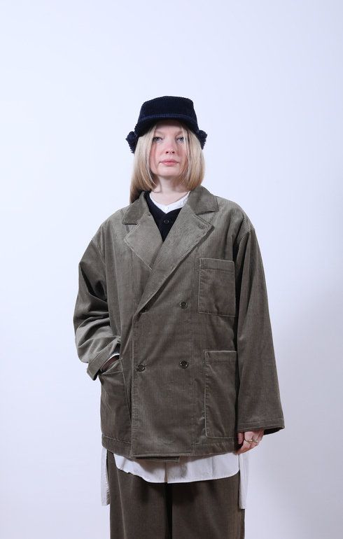 Double Breasted Sack Jacket Sage