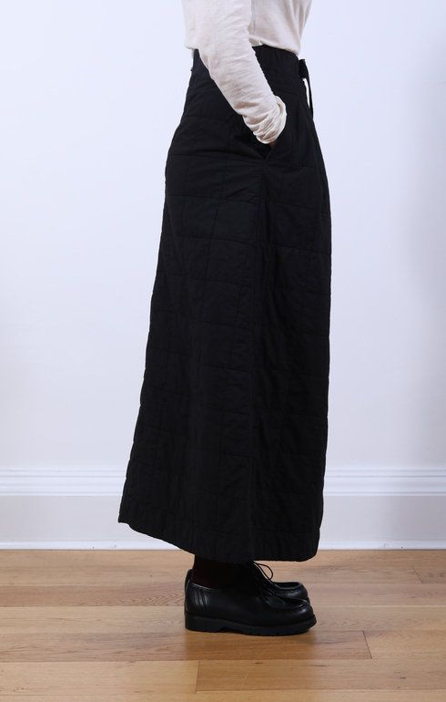 Tulip Skirt Cotton Quilt Black