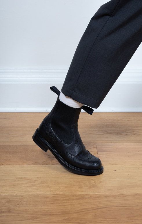 Silvia Black Muflone Boot