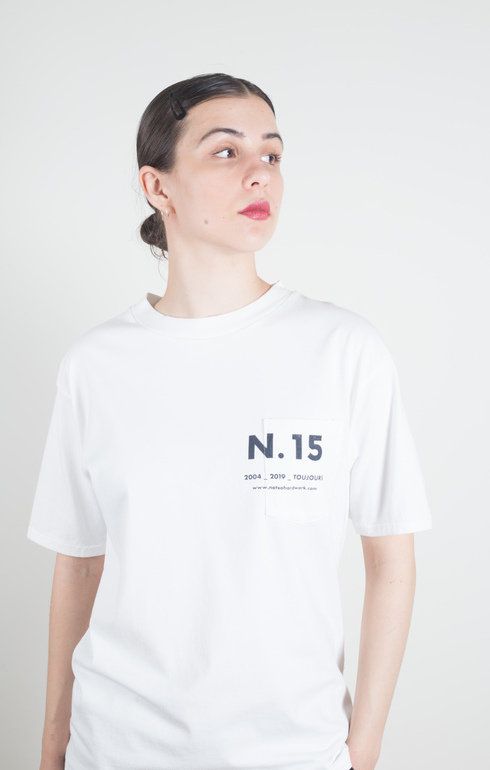 N.15 Print Pocket T-Shirt White