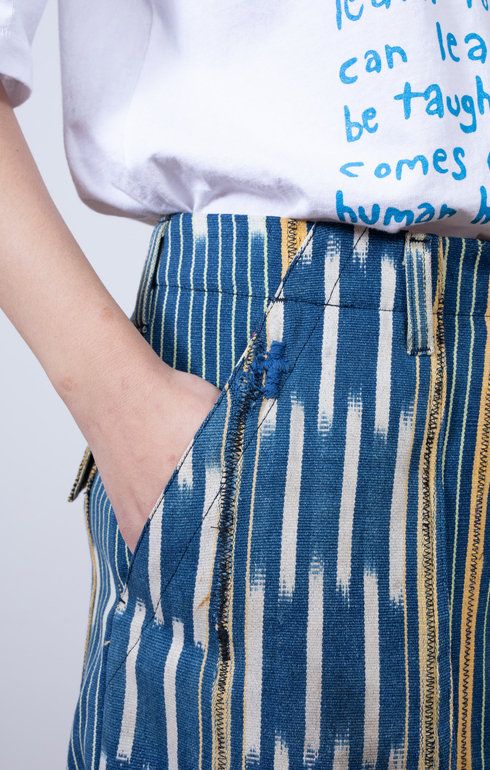 Fatigue Shorts Handwoven African Cloth