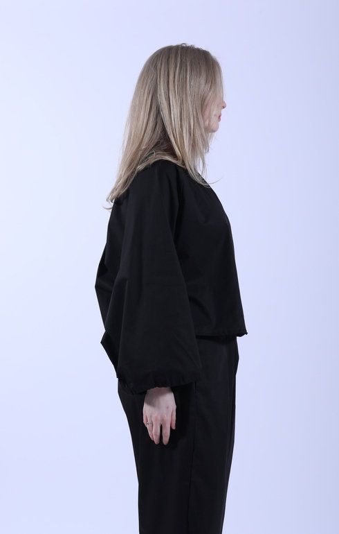 Arc Gathered Tie Top Ebony