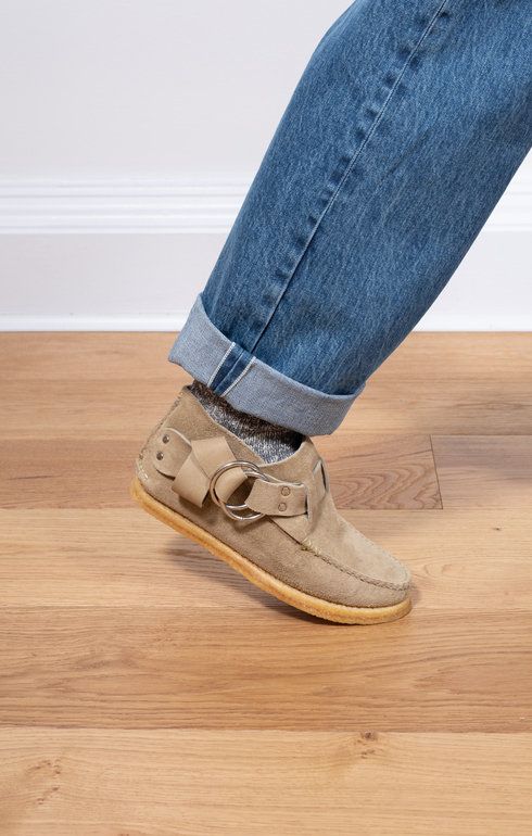 Ring Boots Crepe Sole Khaki