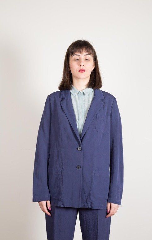 Relaxed Viscose Jacket Midnight