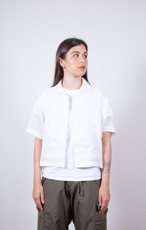 Cropped Vacation Shirt LT Linen White