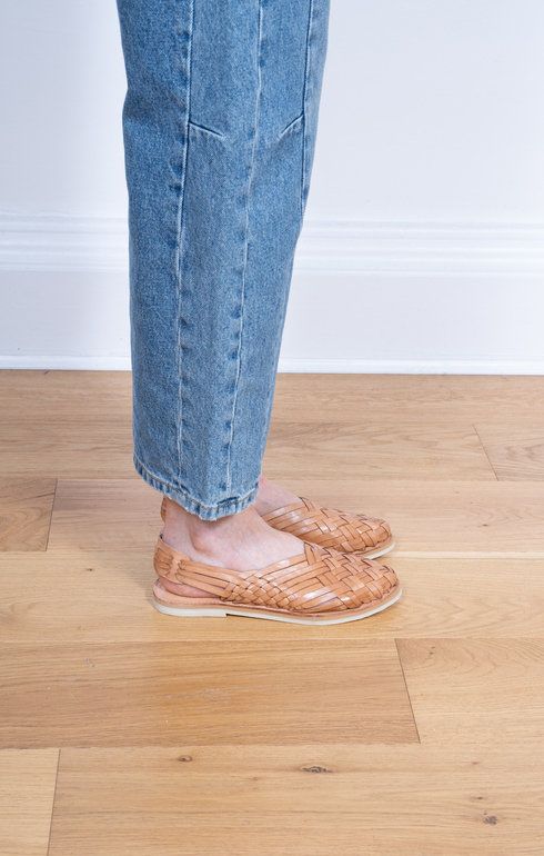 Maria Woven Slipper Tan